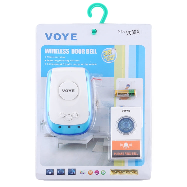 VOYE V009A Home Music Remote Control Wireless Doorbell with 38 Polyphony Sounds, US Plug, V009A VOYE V009A Home Music Remote Control Wireless Doorbell with 38 Polyphony Sounds, US Plug, V009A
